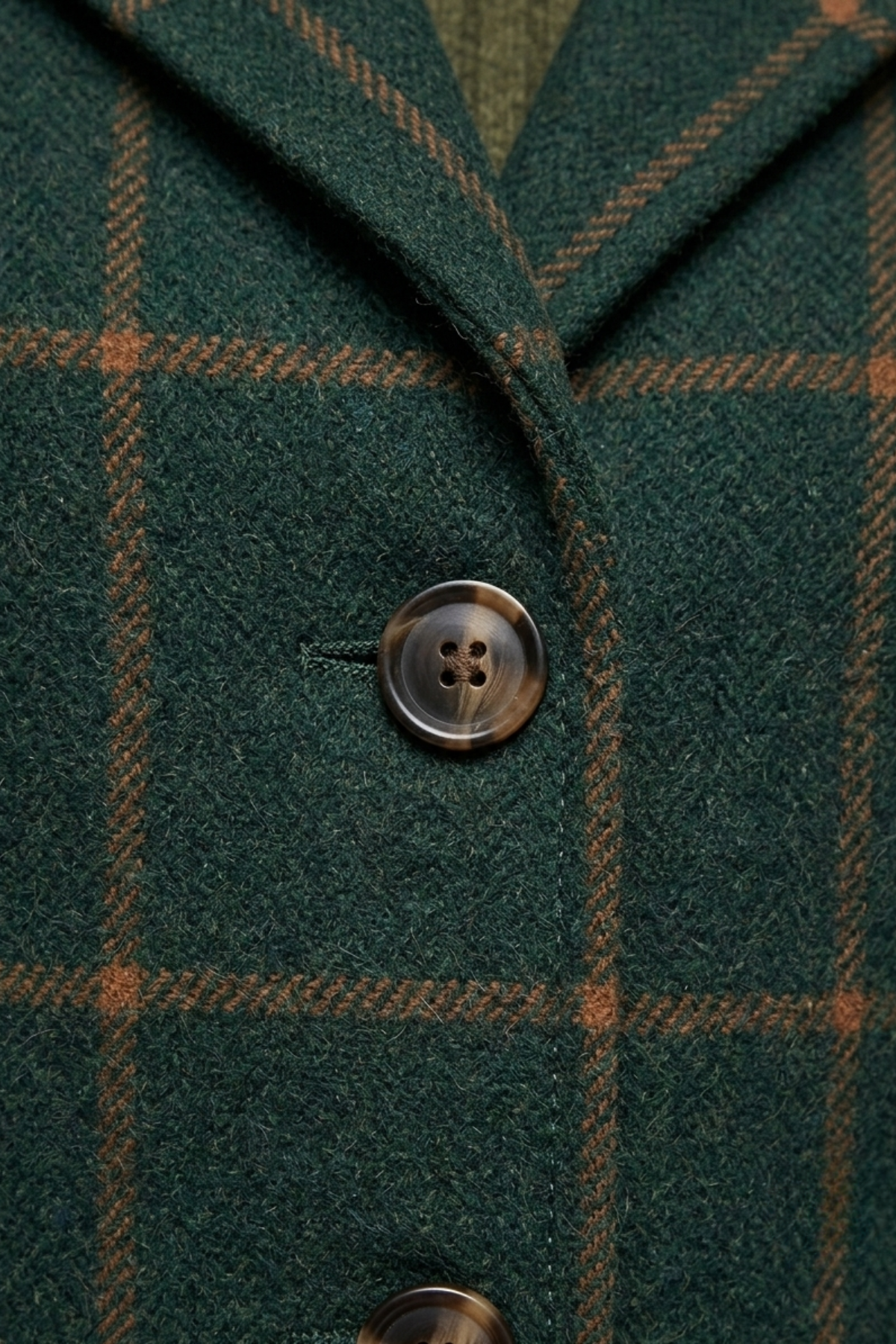 Women's Windowpane Check Wool Coat