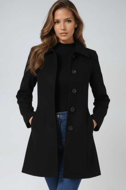Women's Single-Breasted Wool Coat