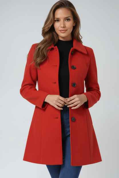 Women's Single-Breasted Wool Coat