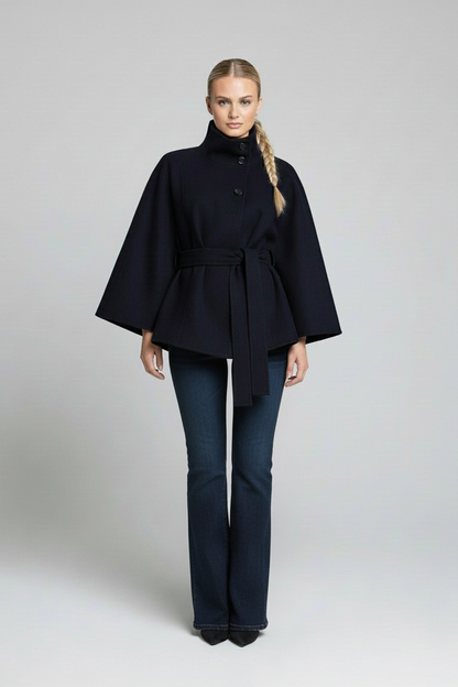 Women's Belted Wool Cape