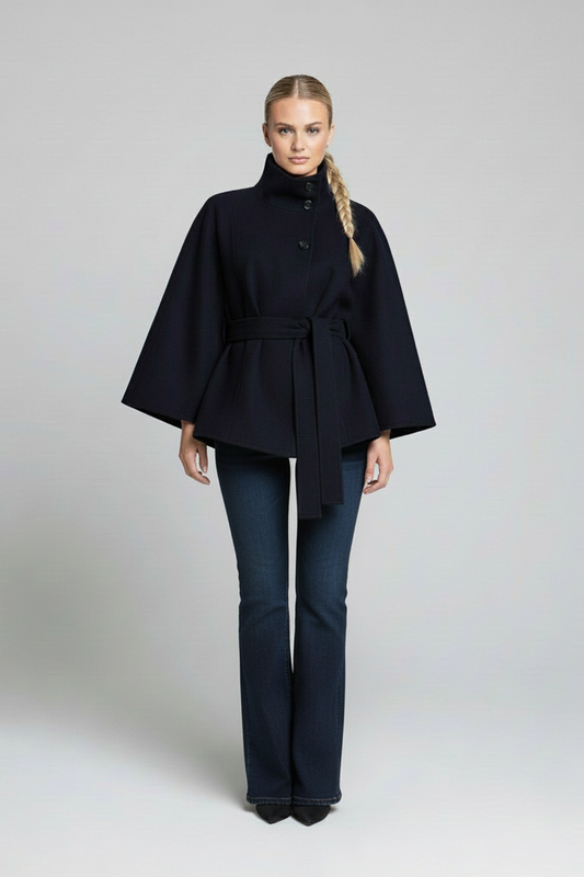 Women's Belted Wool Cape