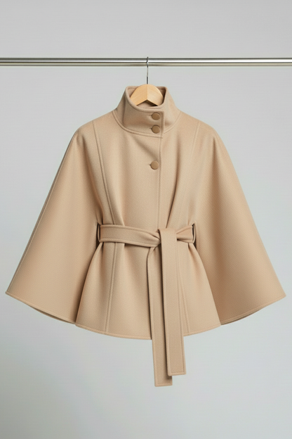 Women's Belted Wool Cape