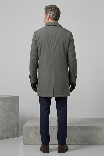 Men's Cotton Car Coat with Quilted Lining